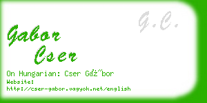 gabor cser business card
